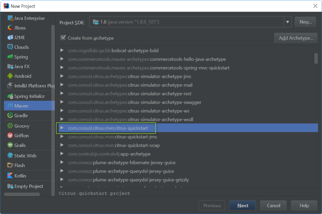 Import Maven Archetype IntelliJ