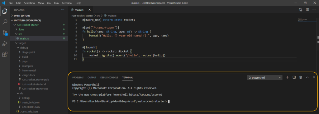 Rust IDE Plugin For Visual Studio Code - Install And Use - turreta