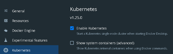 Enable Kubernetes in Docker For Windows